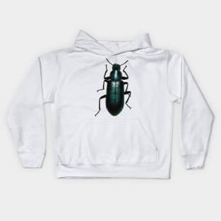 Black False Mealworm Beetle Kids Hoodie